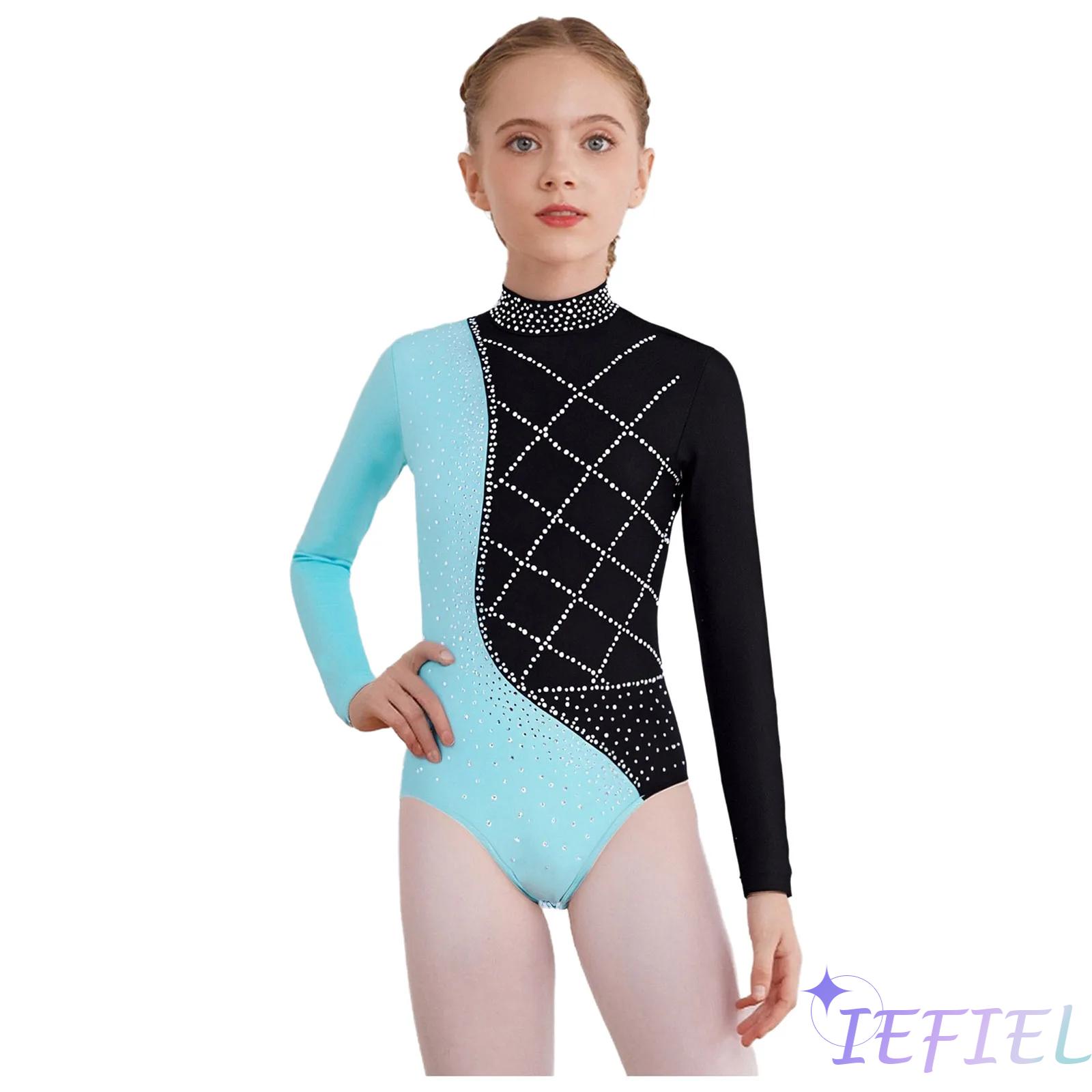 Yoga Pilates Girl - Купальник с блестящими стразами для девочек,